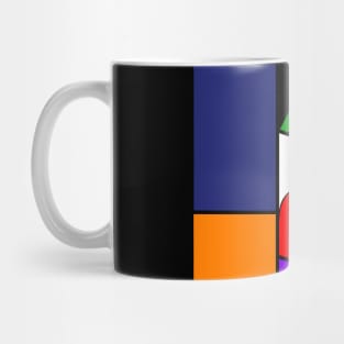 Cubism pattern, mouth and eye Mug